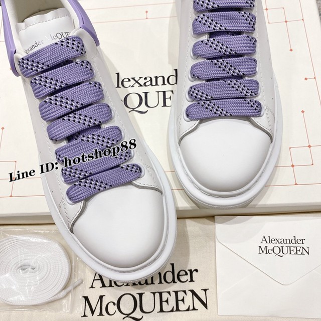 Alexander McQueen專櫃經典款麥昆新色情侶款小白鞋 dx1822